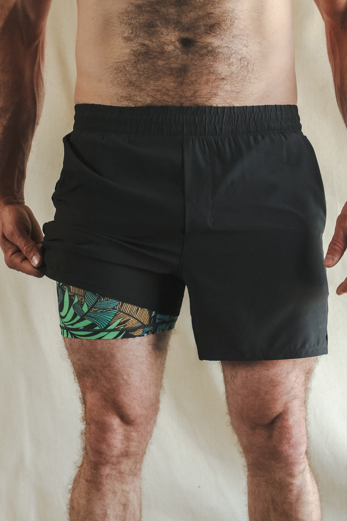 The Botanist | Tropical Leaves Ball Hammock® 5 Inch Athletic Shorts from Shinesty
