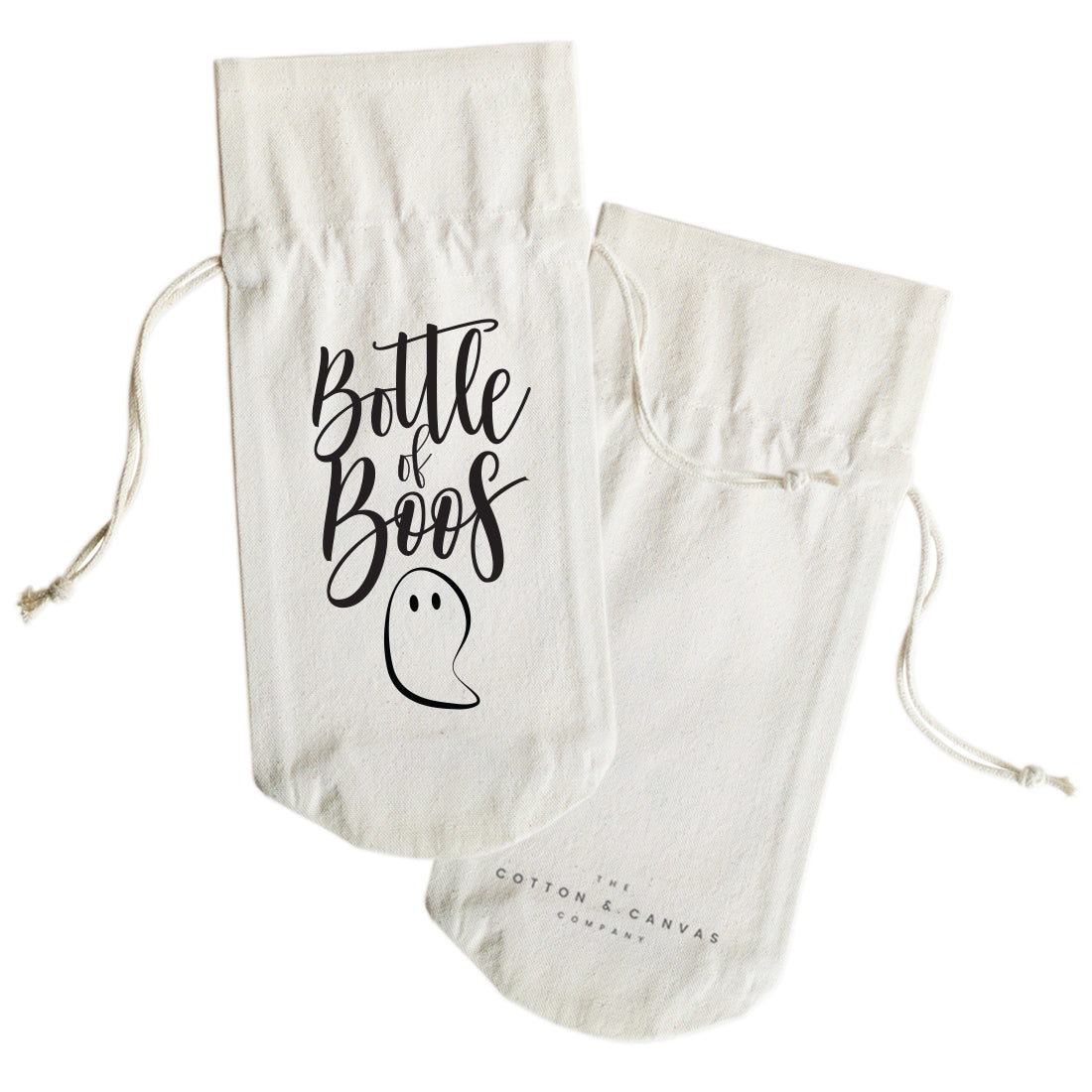 Bottle of Boos! Cotton Canvas Wine Bag from The Cotton & Canvas Co.