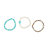 Set of Three Beaded Bracelets with Charm from Upavim Crafts