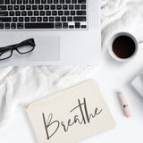 Breathe Cotton Canvas Cosmetic Bag from The Cotton & Canvas Co.