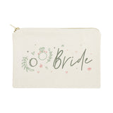 Floral Bride Cotton Canvas Cosmetic Bag from The Cotton & Canvas Co.