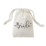 Bride Wedding Cotton Canvas Favor Bags, 6-Pack from The Cotton & Canvas Co.