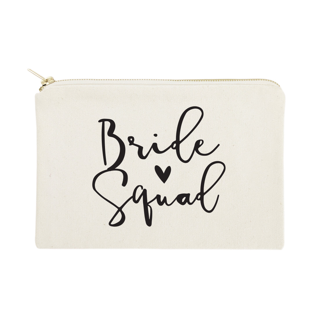 Bride Squad Cotton Canvas Cosmetic Bag from The Cotton & Canvas Co.