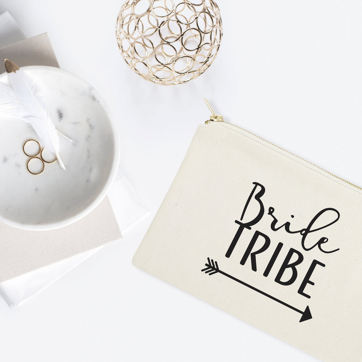 Bride Tribe Cotton Canvas Cosmetic Bag from The Cotton & Canvas Co.