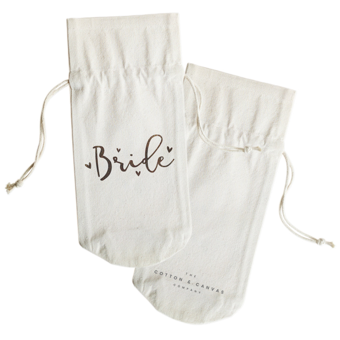 Bride Cotton Canvas Wine Bag from The Cotton & Canvas Co.