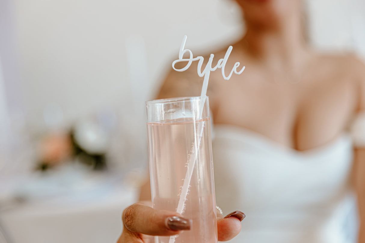 Bride and Groom Drink Stirrers, Set of 2 from The Cotton & Canvas Co.