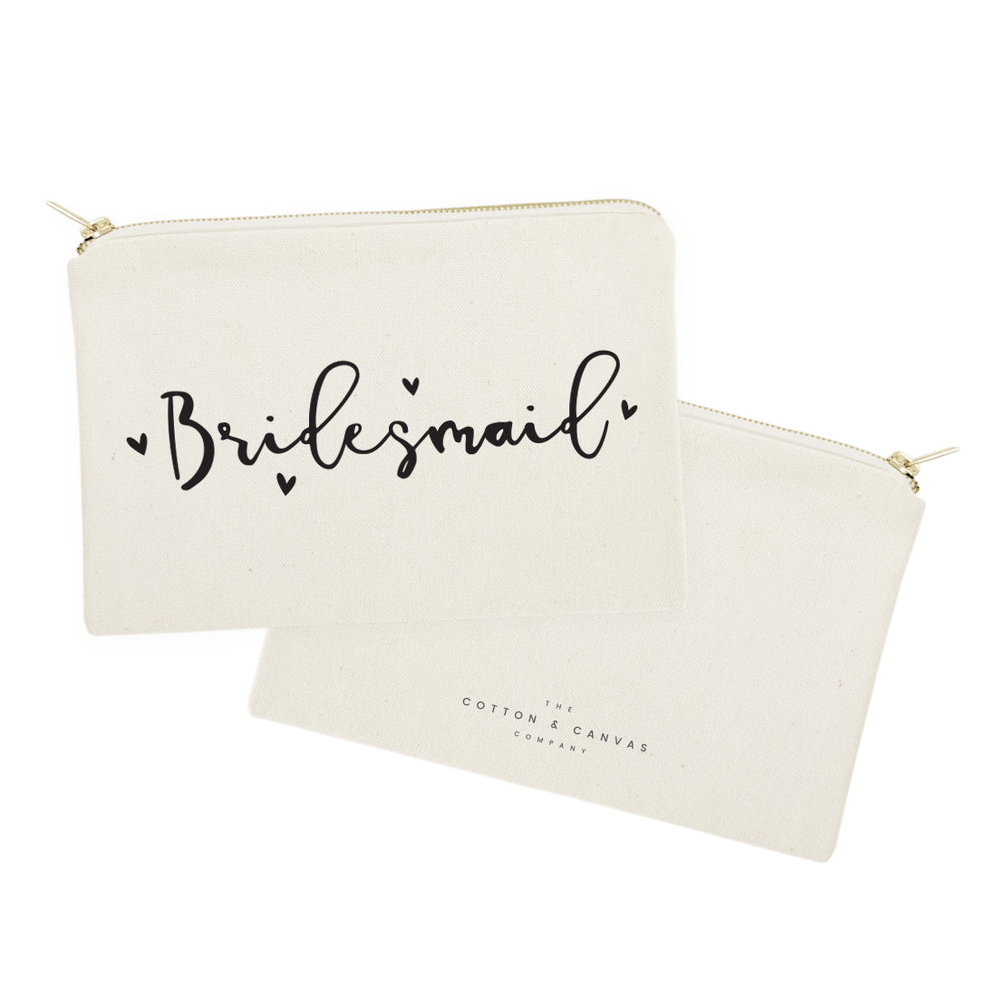 Bridesmaid Cotton Canvas Cosmetic Bag from The Cotton & Canvas Co.