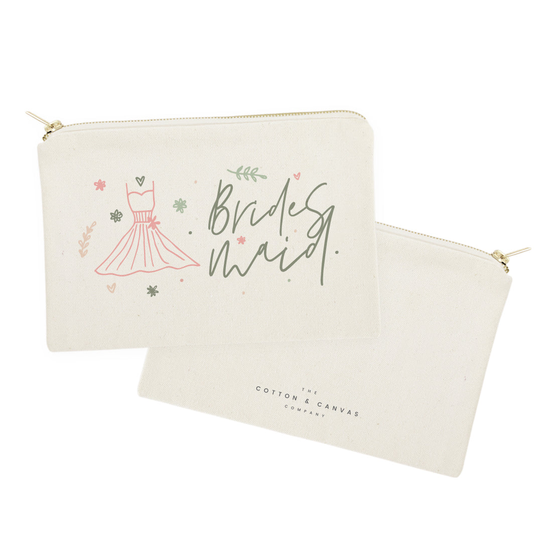 Floral Bridesmaid Cotton Canvas Cosmetic Bag from The Cotton & Canvas Co.