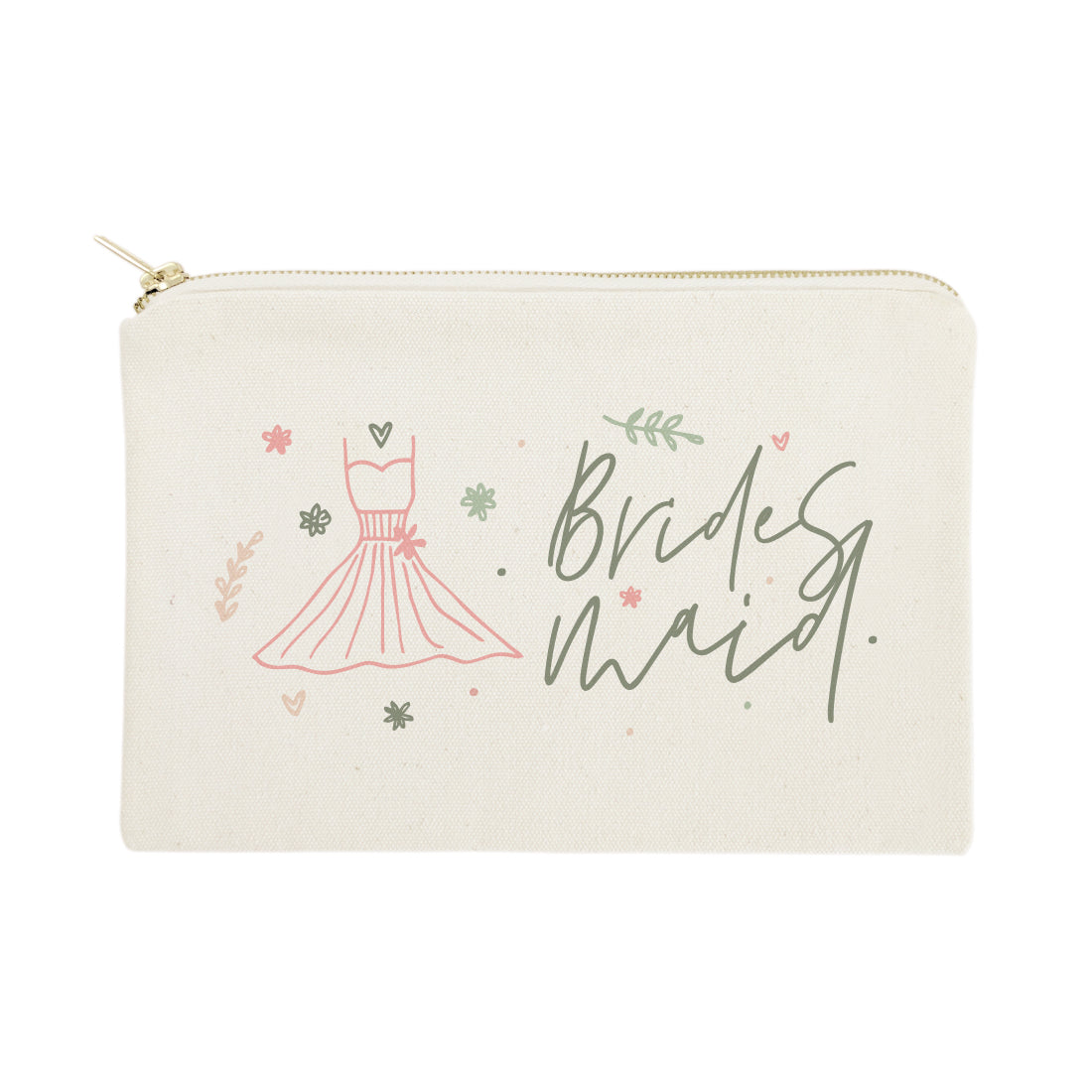 Floral Bridesmaid Cotton Canvas Cosmetic Bag from The Cotton & Canvas Co.