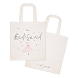 Floral Bridesmaid Wedding Cotton Canvas Tote Bag from The Cotton & Canvas Co.