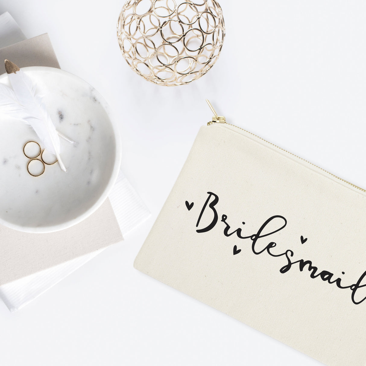 Bridesmaid Cotton Canvas Cosmetic Bag from The Cotton & Canvas Co.