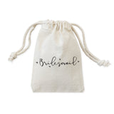 Bridesmaid  Cotton Canvas Wedding Favor Bags, 6-Pack from The Cotton & Canvas Co.