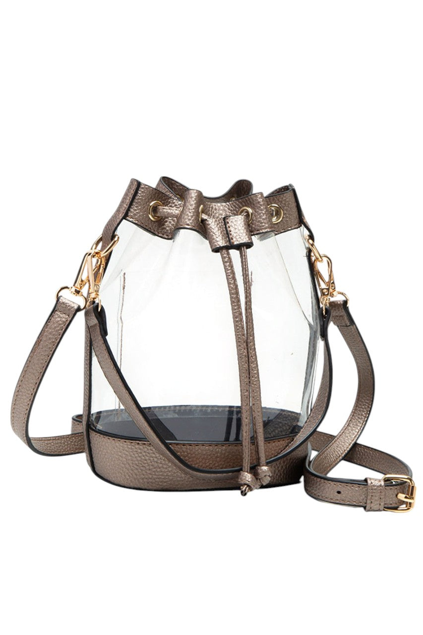 Clear Crossbody Stadium Bucket Bag from Madeline Love