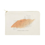 Brooklyn Cityscape Cotton Canvas Cosmetic Bag from The Cotton & Canvas Co.