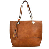 2-in-1 Women's Faux Leather Tote Shoulder Handbag  from Madeline Love