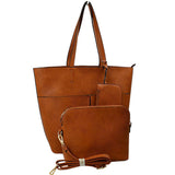3 In 1 Large Soft Faux Leather Womens Tote Handbags  from Madeline Love