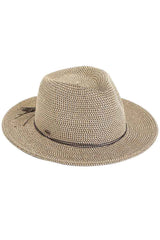 C.C Lurex Paper Straw Panama Sun Hat from Madeline Love