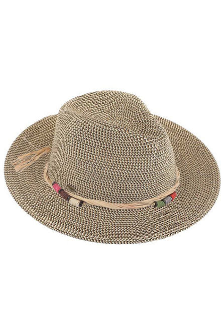 C.C Multi Threaded Toggles Trim Panama Hat from Madeline Love