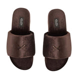 Men's Chocolate Brown Velvet House Slide from Del Toro Shoes