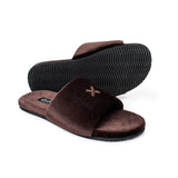 Men's Chocolate Brown Velvet House Slide from Del Toro Shoes