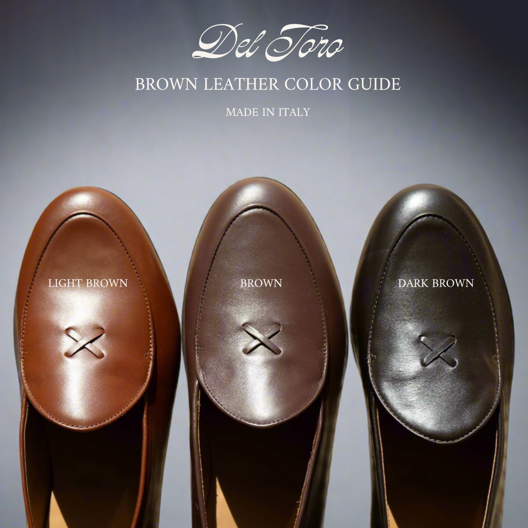 Men's Brown Leather Milano Loafer From Del Toro Shoes