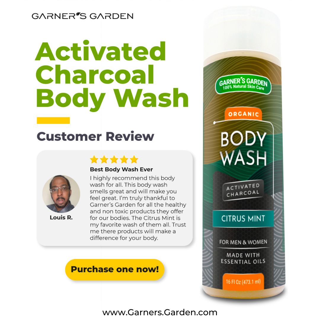 Activated Charcoal Organic Body Wash from Garner's Garden