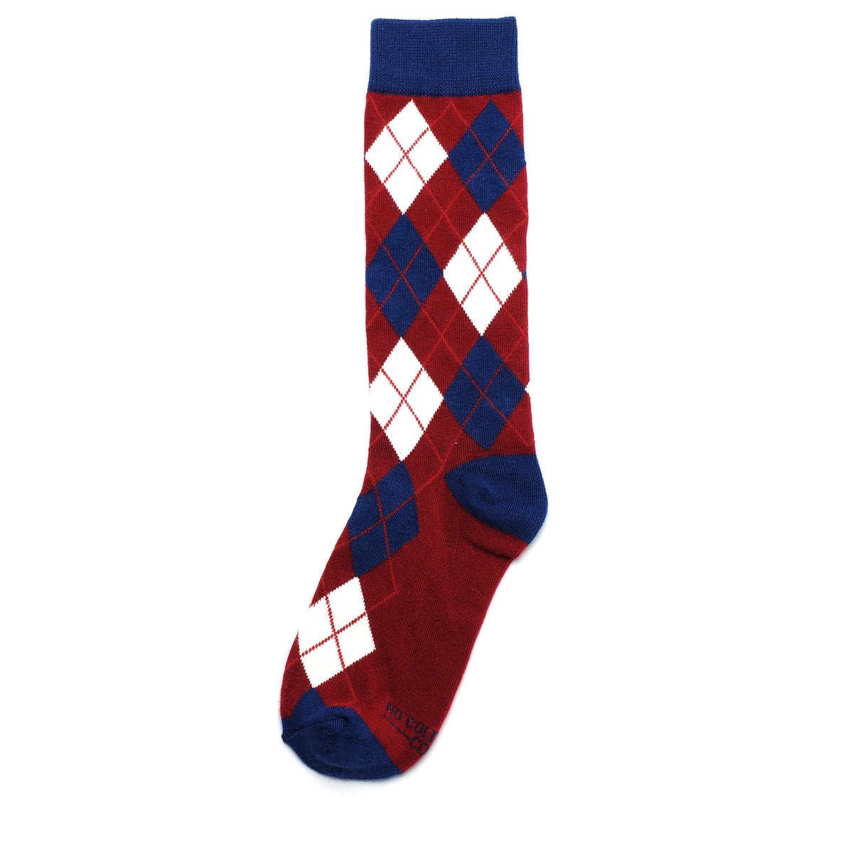 Burgundy and Navy Argyle Socks from No Cold Feet