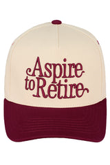 C.C ASPIRE TO RETIRE Embroidered Baseball Cap from Madeline Love
