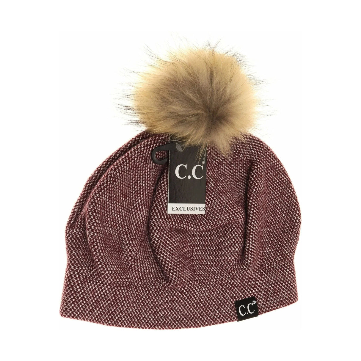 C.C Exclusive Black Label Tweed Knit C.C Beret from Madeline Love