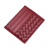 Faux Leather Basket Weave Card Holder Wallet  from Madeline Love