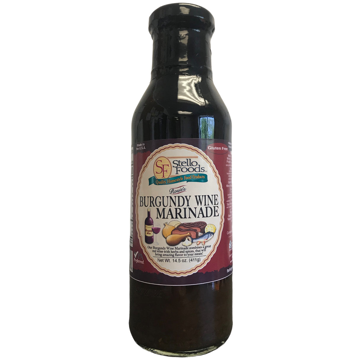 Stello Foods - Rosie's Burgundy Wine Marinade 14.5 oz From Stello Foods