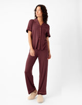Women's Bamboo Stretch-Knit Short Sleeve & Pant Pajama Set from Cozy Earth
