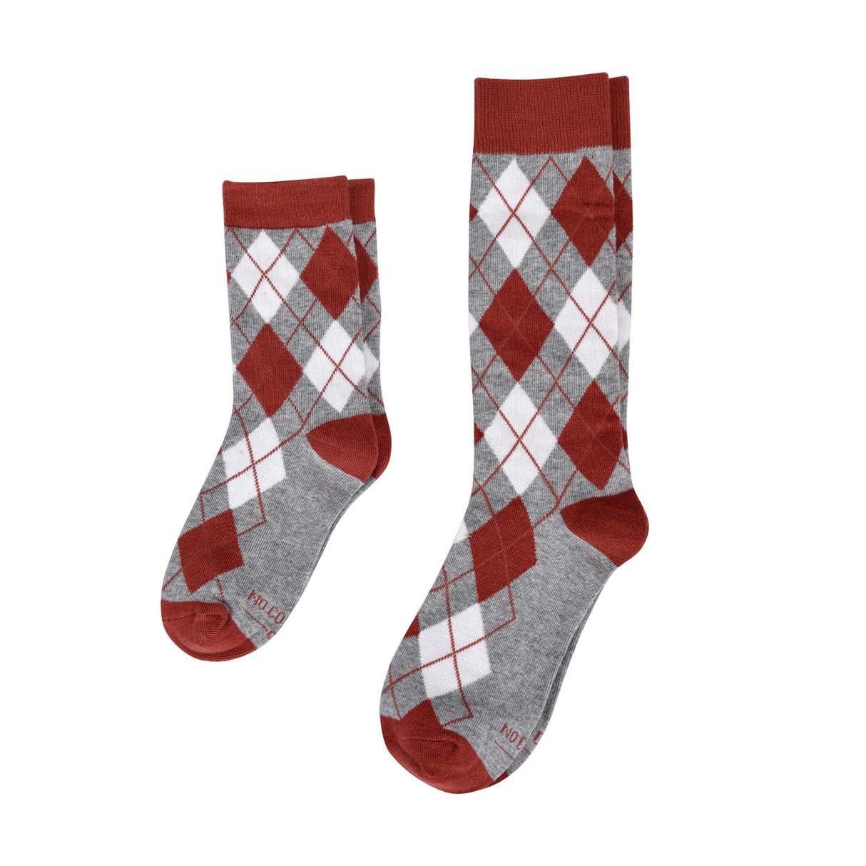 Burnt Orange Argyle Kids Socks from No Cold Feet