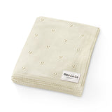 Organic Pointelle Luxury Knit Swaddle Blanket from Bleu La La