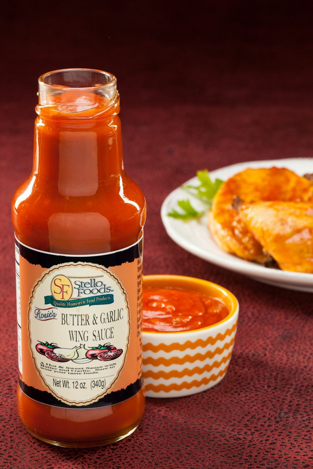 Stello Foods - Rosie's Butter & Garlic Wing Sauce 12 oz From Stello Foods