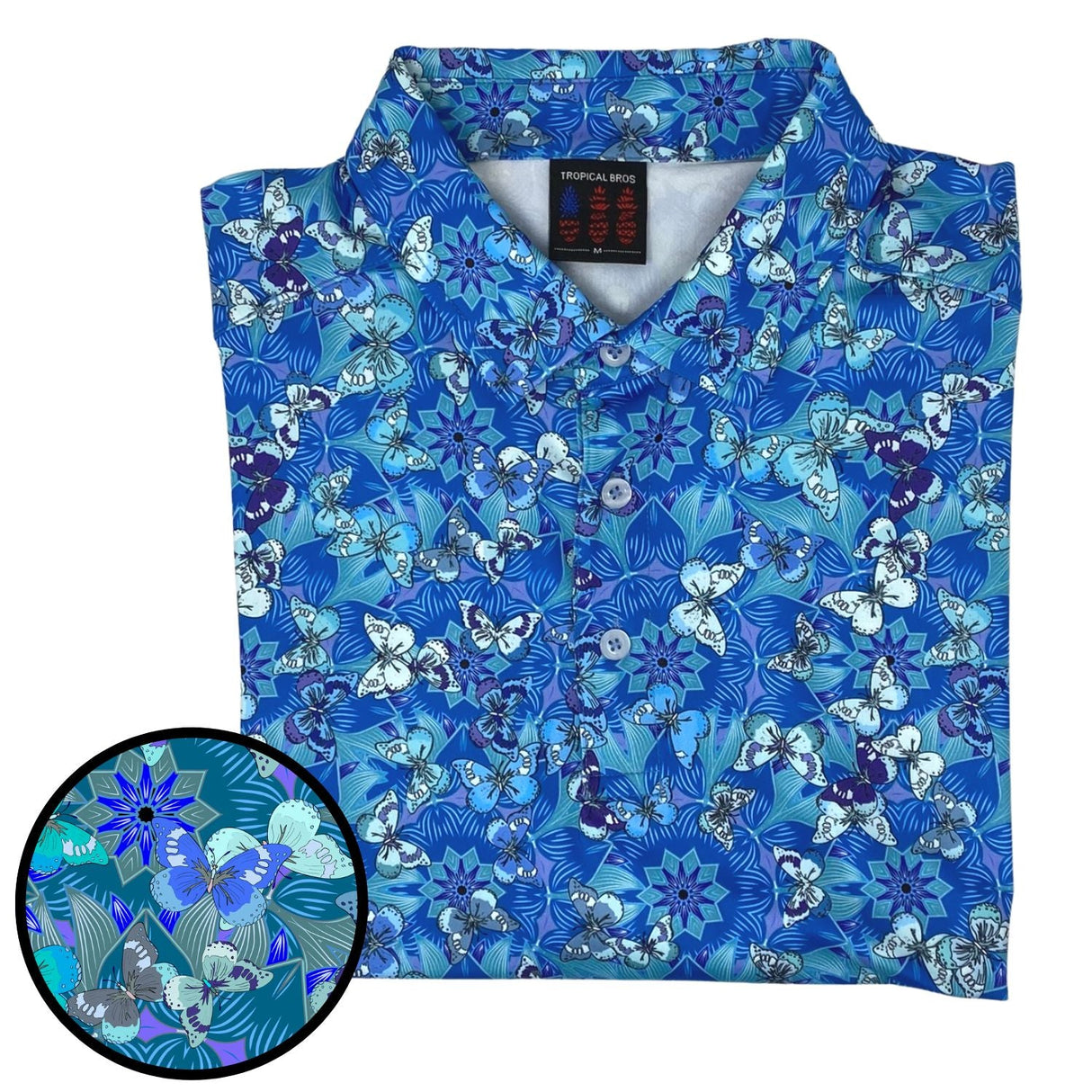 Butterfly Paradise Everyday Polo from Tropical Bros