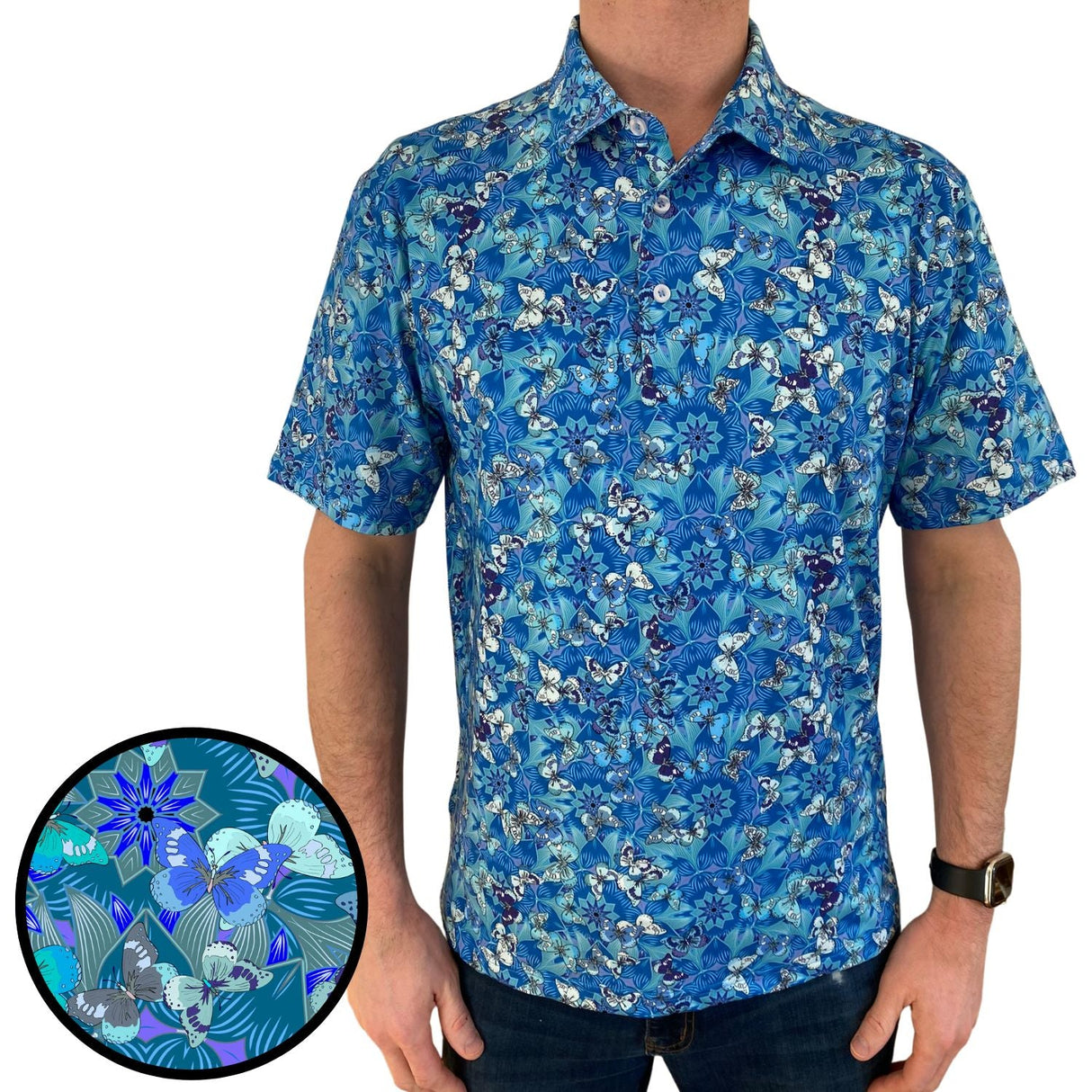 Butterfly Paradise Everyday Polo from Tropical Bros
