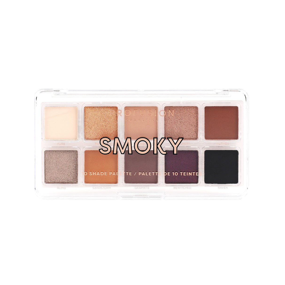 Essentials 10 Shade Palette – Smoky from Profusion Cosmetics