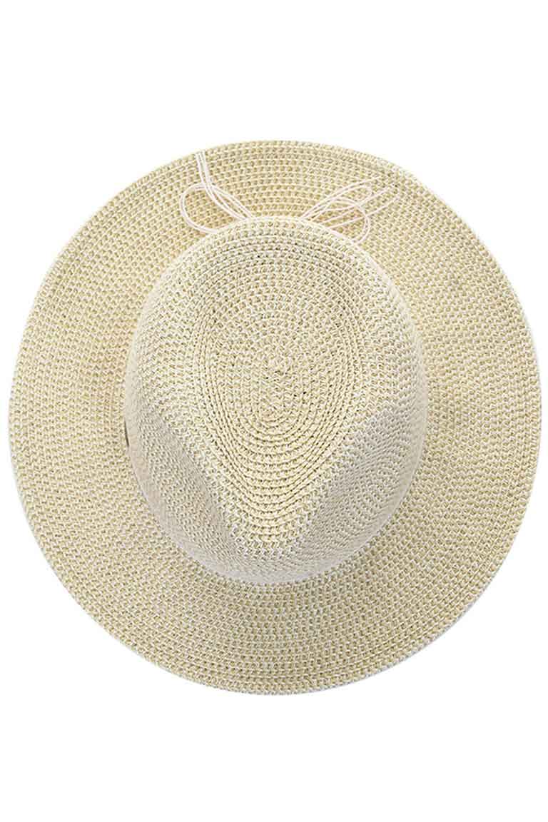 C.C Lurex Paper Straw Panama Sun Hat from Madeline Love