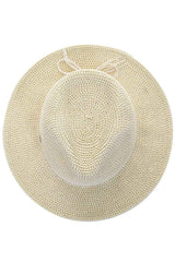 C.C Lurex Paper Straw Panama Sun Hat from Madeline Love