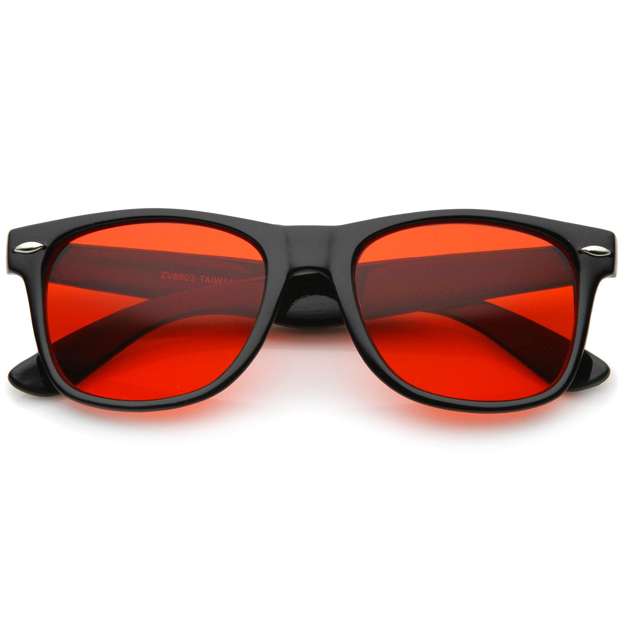 Limited Edition Color Tinted Lens Horned Rim Sunglasses 8803 from zeroUV