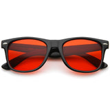 Limited Edition Color Tinted Lens Horned Rim Sunglasses 8803 from zeroUV