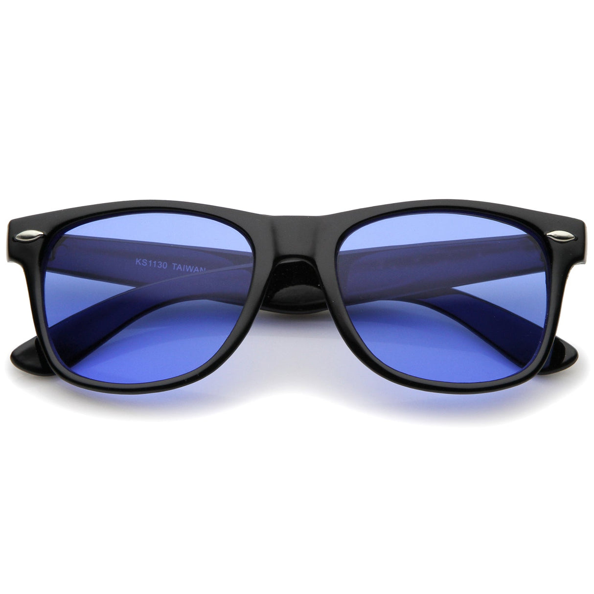 Limited Edition Color Tinted Lens Horned Rim Sunglasses 8803 from zeroUV
