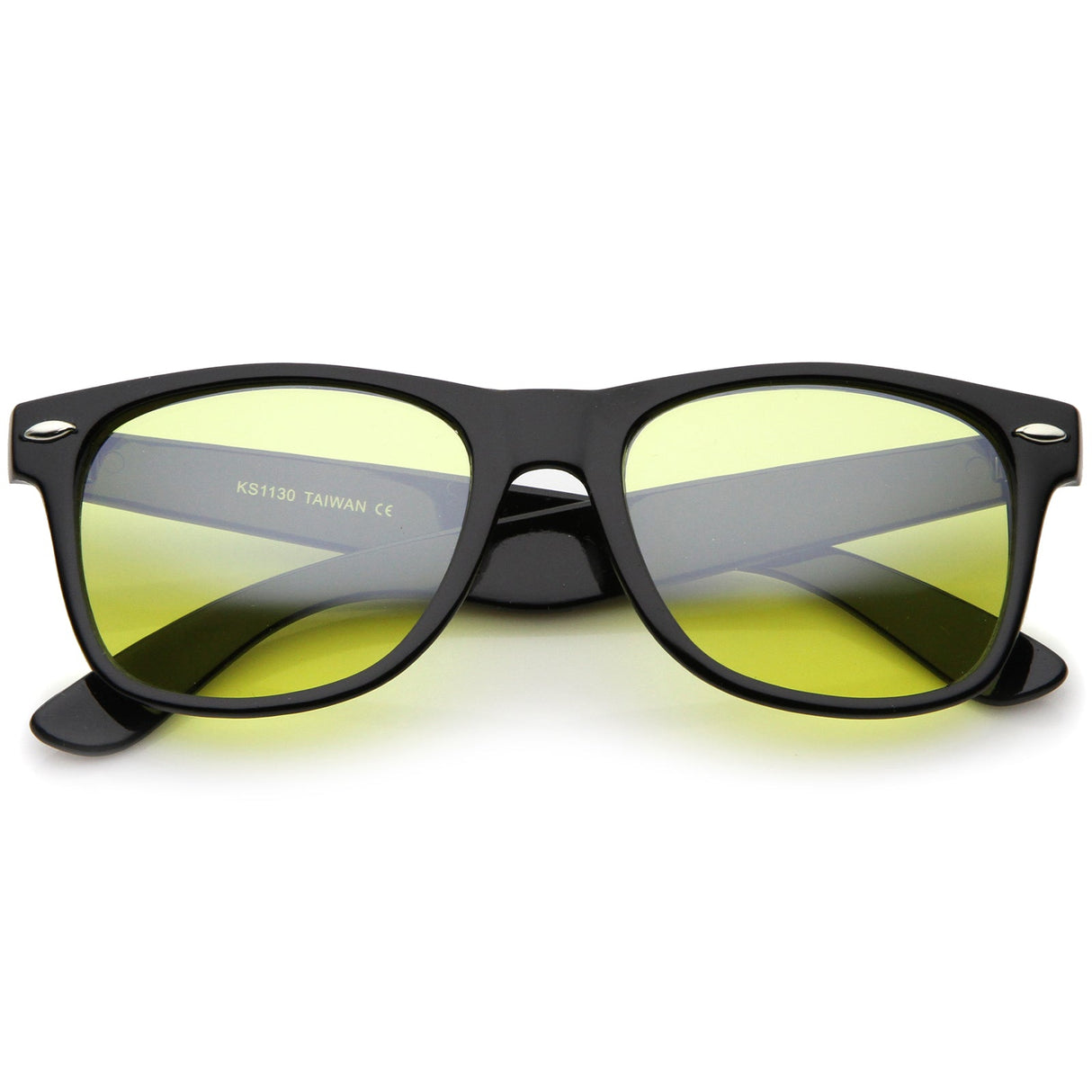 Limited Edition Color Tinted Lens Horned Rim Sunglasses 8803 from zeroUV