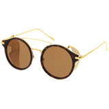 Vintage Dapper Steampunk Side Cover Round Sunglasses C083 from zeroUV