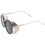 Vintage Dapper Steampunk Side Cover Round Sunglasses C083 from zeroUV