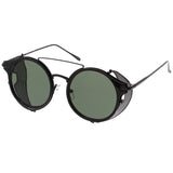 Vintage Dapper Steampunk Side Cover Round Sunglasses C083 from zeroUV