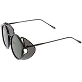 Vintage Dapper Steampunk Side Cover Round Sunglasses C083 from zeroUV