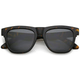 Classic Thick Arms Flat Lens Square Horn Rimmed Sunglasses C286 from zeroUV