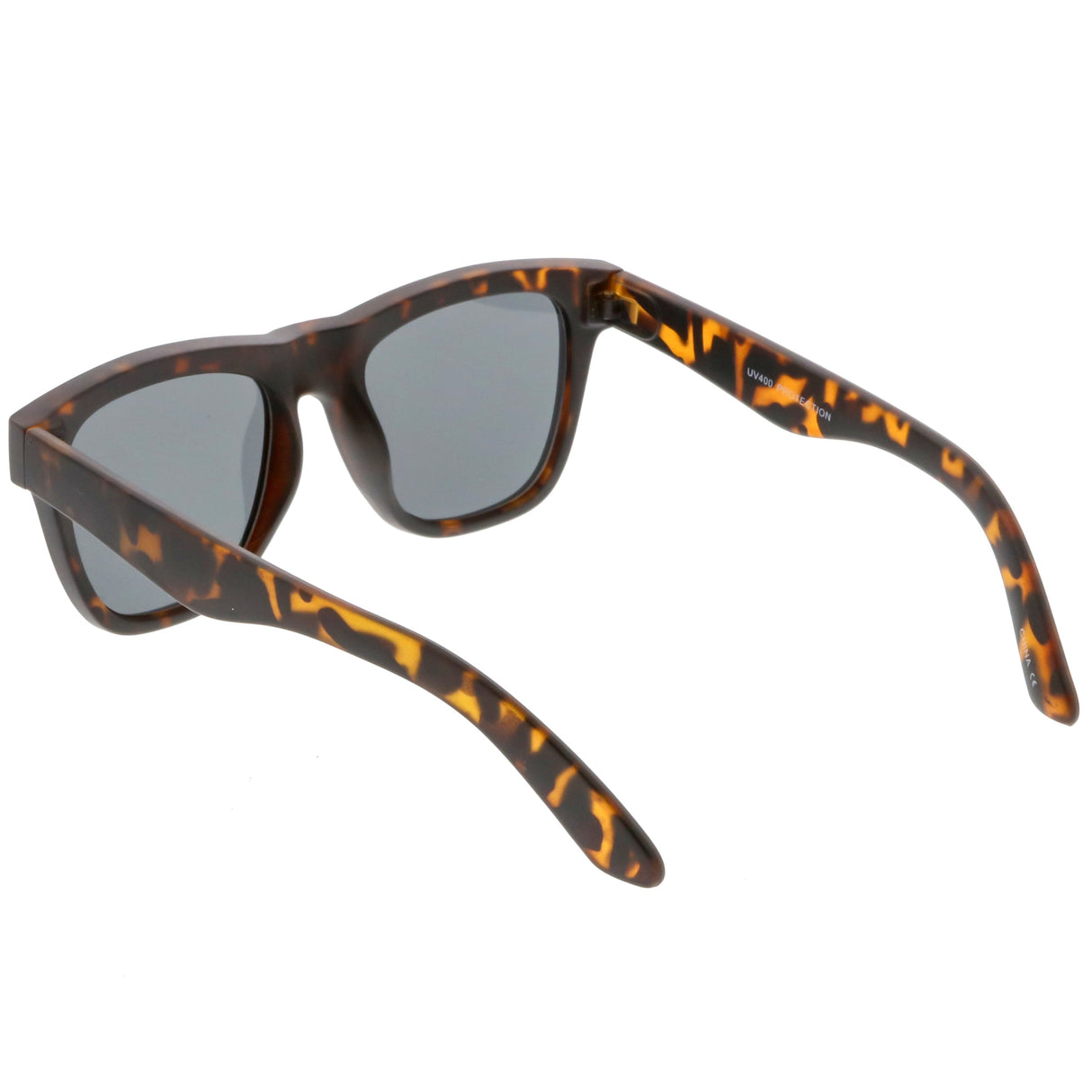 Classic Thick Arms Flat Lens Square Horn Rimmed Sunglasses C286 from zeroUV